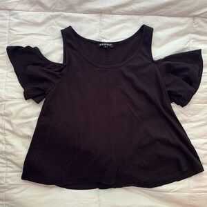 Harpa Round Neck Split Shoulder Top. Small.